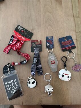 Netflix Kids Red and Black Horror Lanyards & Character Keychains